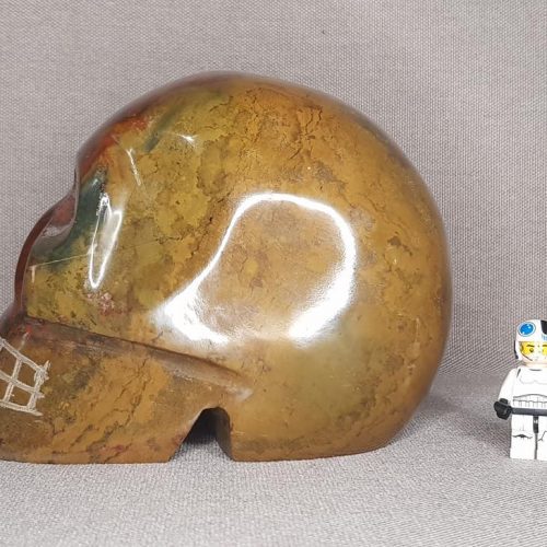 Crâne jaspe polychrome 3,44 kg