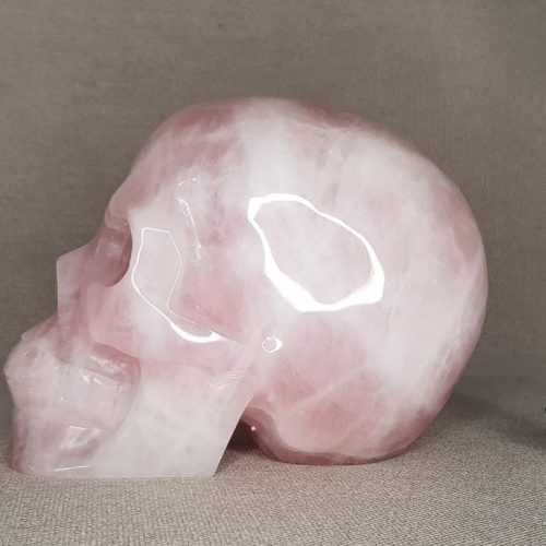 Crâne cristal quartz rose 2,17 kg