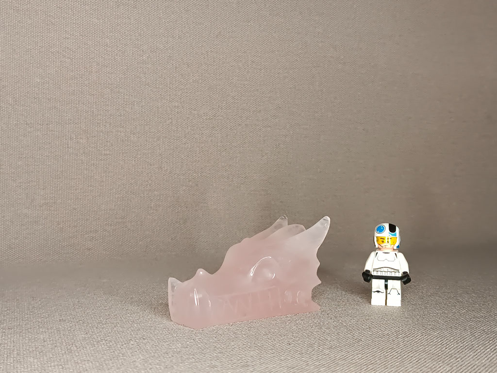 Dragon cristal en Quartz rose 160 grammes