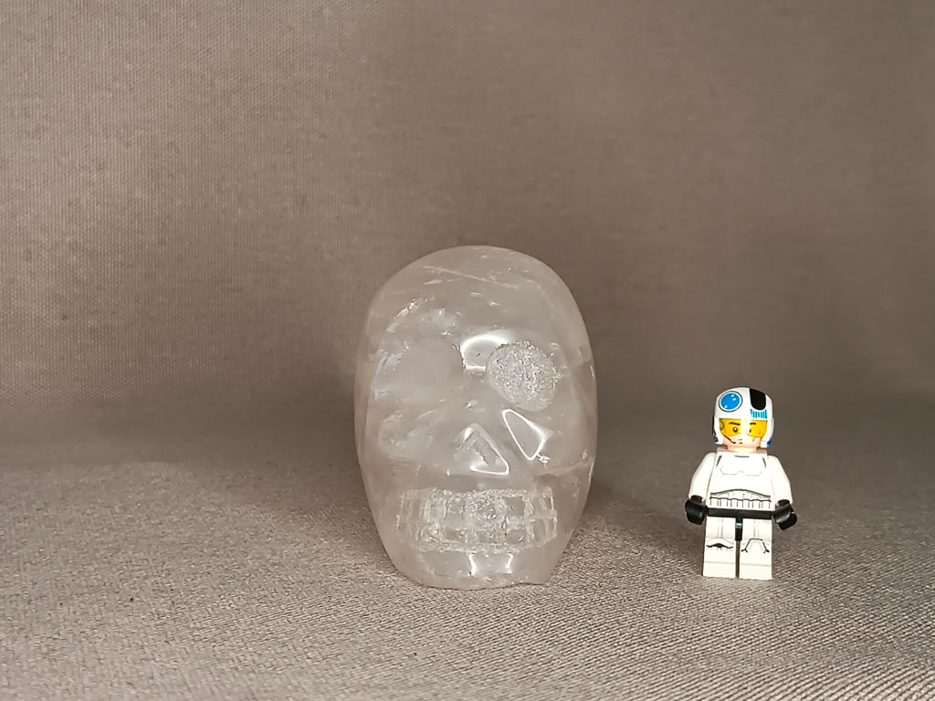 Crâne de cristal quartz 585 grammes