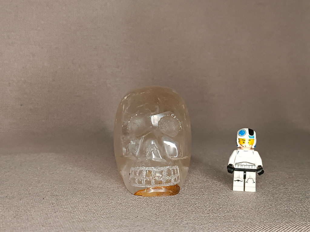 Crâne de cristal quartz 555 grammes