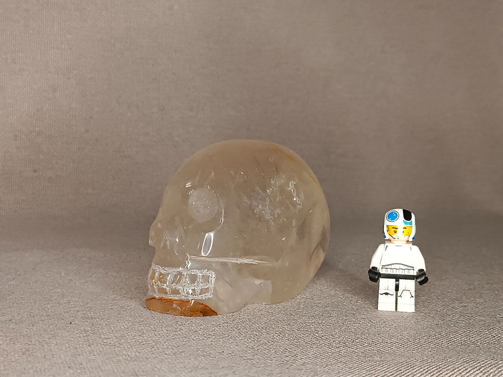Crâne de cristal quartz 555 grammes