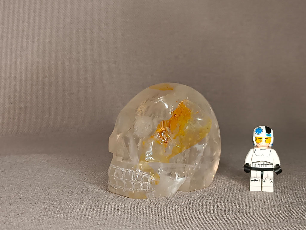 Crâne de cristal quartz 530 grammes