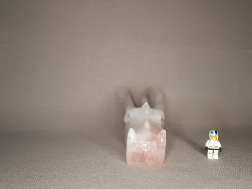 Dragon de cristal en quartz rose apaisant harmonisant amour sécurité affective