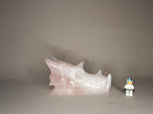 Dragon de cristal en quartz rose apaisant harmonisant amour sécurité affective
