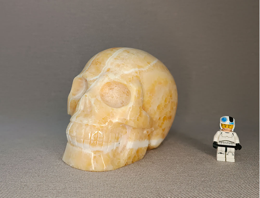 Crâne de cristal Calcite jaune 2,18 kg
