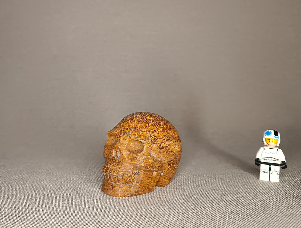 Crâne en jaspe éléphant 320 grammes