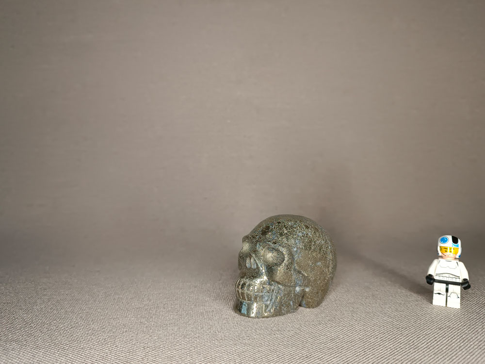 Crâne de cristal en pyrite 435 grammes