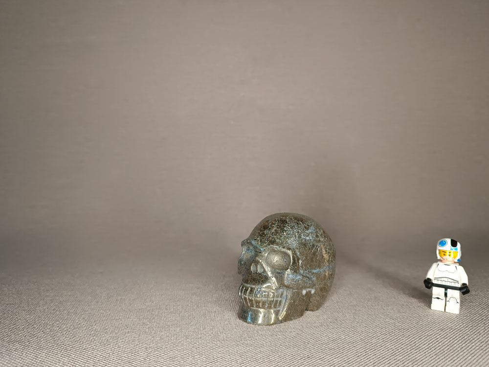 Crâne de cristal en pyrite 455 grammes