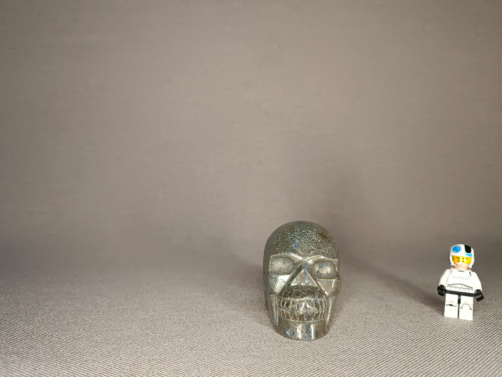 Crâne de cristal en pyrite 440 grammes