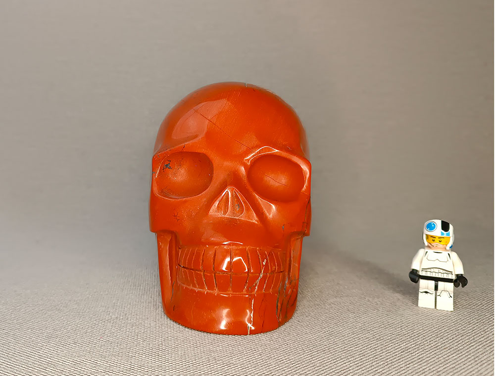 Crâne de cristal Jaspe rouge 2,23 kg