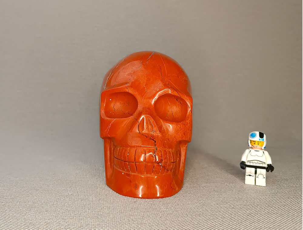 Crâne de cristal Jaspe rouge 2,24 kg
