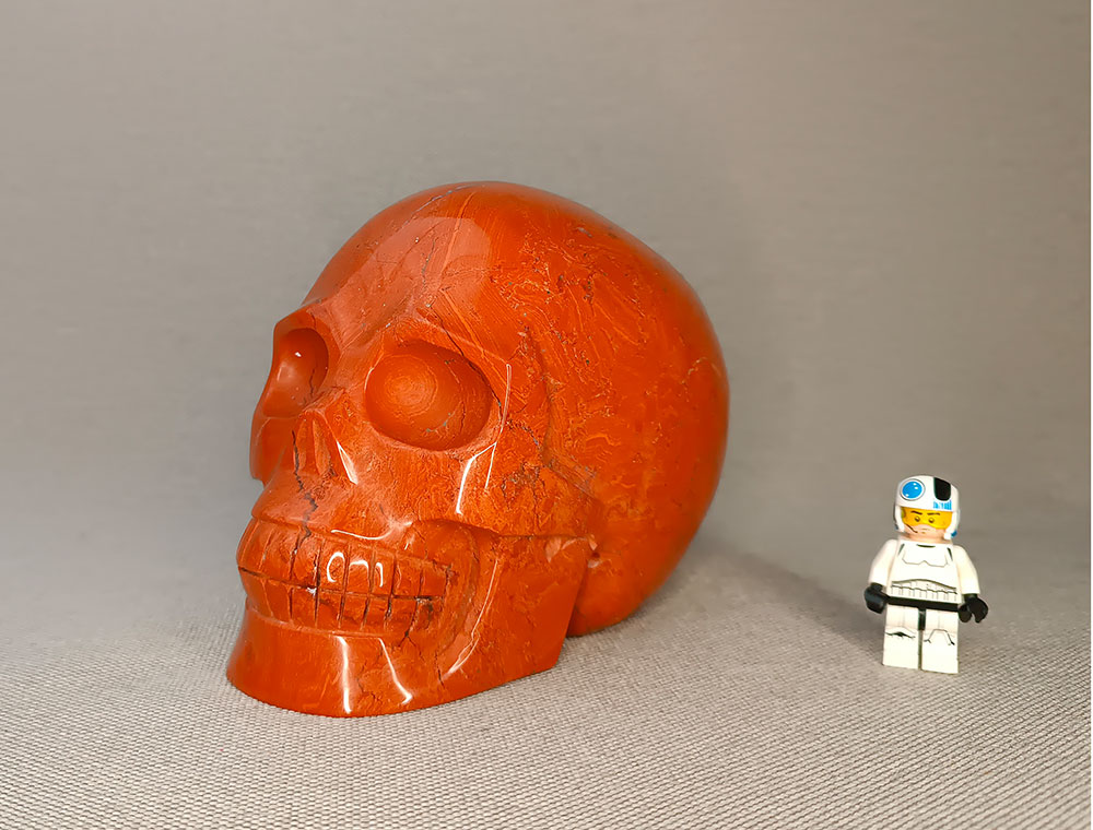 Crâne de cristal Jaspe rouge 2,24 kg